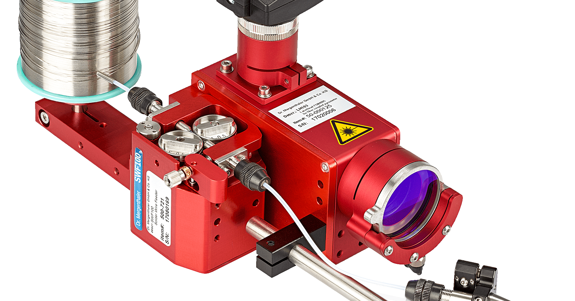 mini-laser-process-head-for-laser-soldering-with-wire-feeder-and-laser